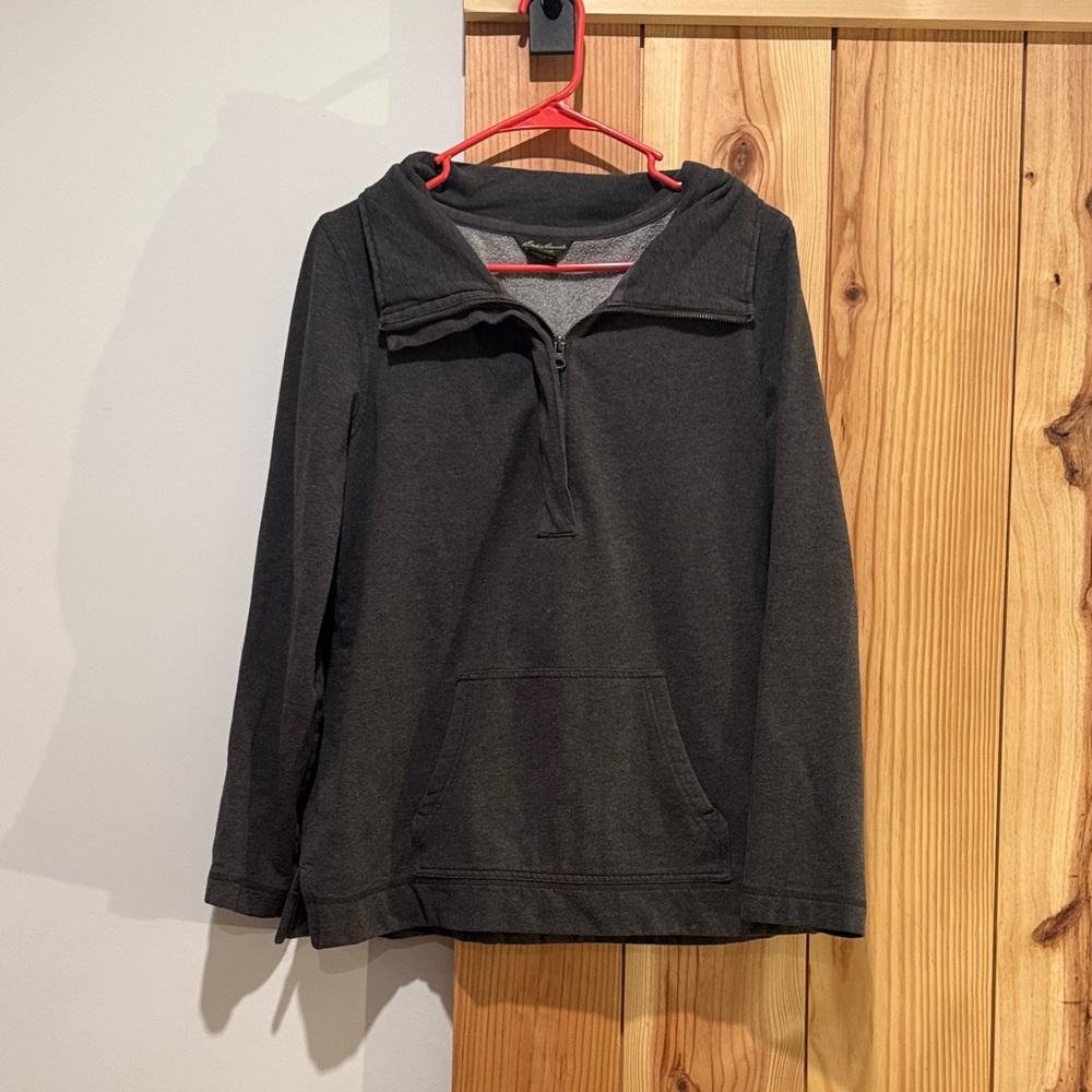 Women's Grey Quarter Zip Pullover